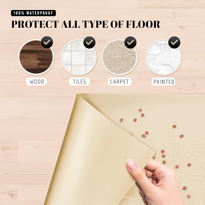 AVERYDAY 100% Waterproof Thicker Silicone Dog Food Mat, 0.63'' Raised Edge Bowl - Image 5
