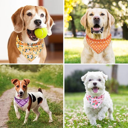 PAWCHIE Spring Dog Bandanas Small Reversible Styles Pet Triangle Scarf Bibs - Image 7