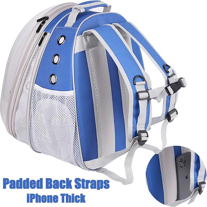 Front Expandable Cat Backpack Carrier, Fit up to 20 lbs, Space Capsule - Image 5