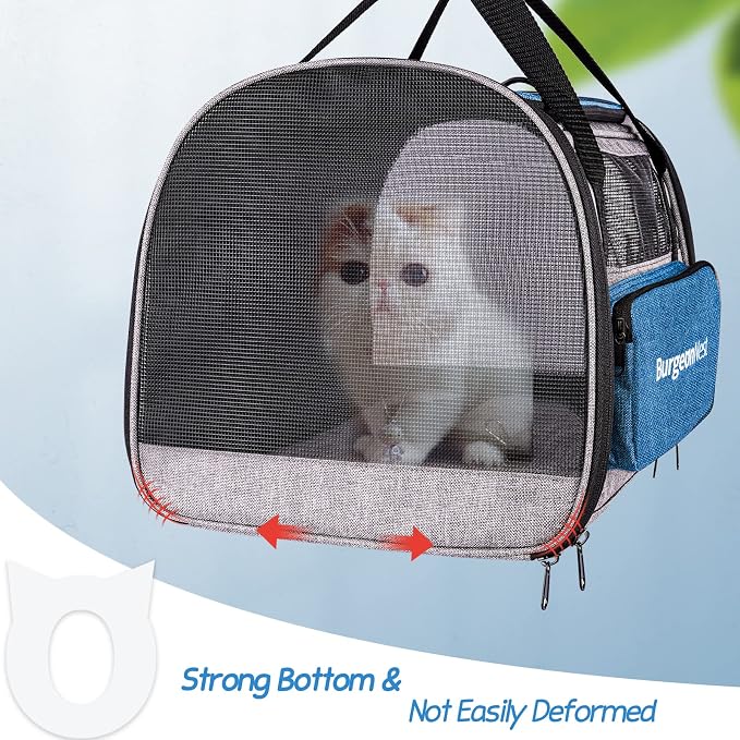 BurgeonNest Cat Carrier for Large Cats 20 lbs, Soft-Sided Pet Carrier for Small - Image 5