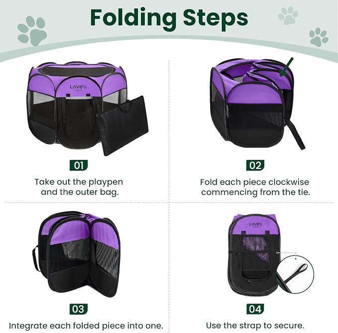 Love's cabin Pet Puppy Dog Playpen, Large Dog Tent Crates Cage Indoor/Outdoor - Image 8