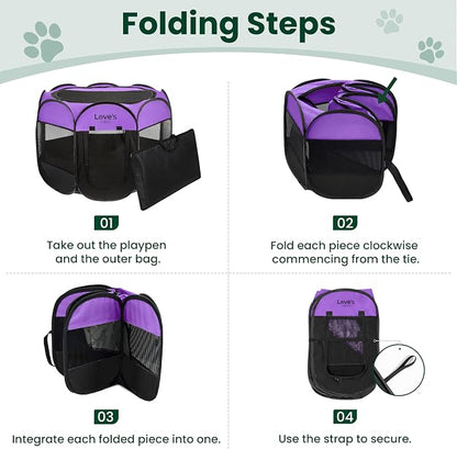 Love's cabin Pet Puppy Dog Playpen, Small Dog Tent Crates Cage Indoor/Outdoor - Image 8