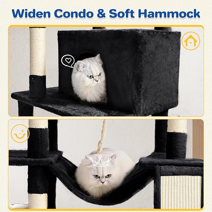Cat Tree Tower 63in Multi-Level Cat Tower - Image 5
