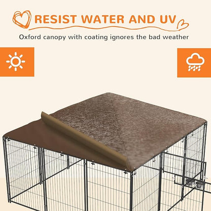 PawHut Outside Dog Kennel, Garden Playpen Fence Crate Enclosure Cage Rotating - Image 4
