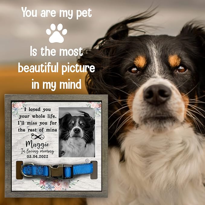 Customized Pet Keepsake Frame Dead Pet Xmas Memorial Dog Remembrance Frame - Image 6