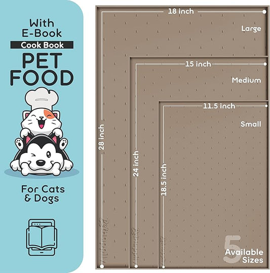 Dog Food Mat - Raised Edges Dogs Mat - Image 2