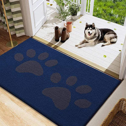 Buganda Dog Door Mat for Muddy Paws, Absorbent Dirt Trapper Washable Indoor by Buganda