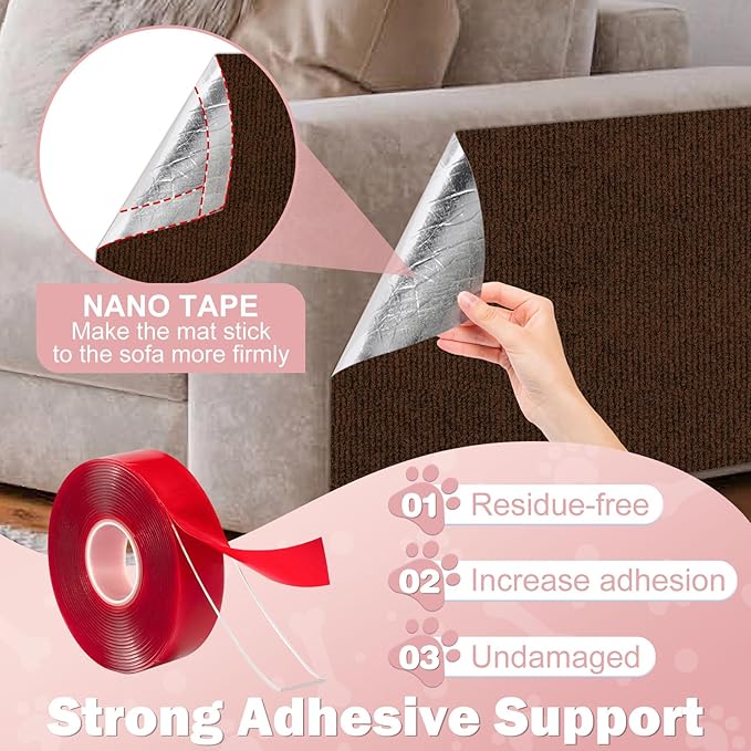 Anit Cat Scratch Couch Furniture Protector, 78.7x15.8 Cat Wall Corner Scratcher - Image 5