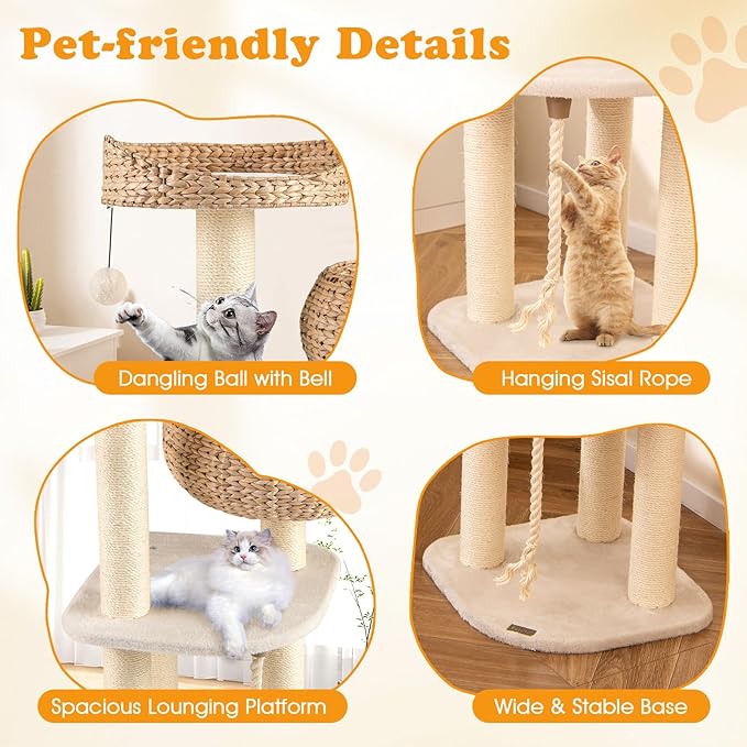 PETSITE 41 Inch Modern Cat Tree - Image 4