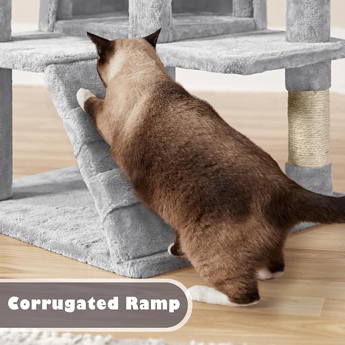 Yaheetech 54in Cat Tree Cat Tower w/Scratching Posts, Double Condos and - Image 5