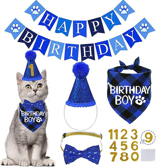 STMK Cat Birthday Party Supplies, Cat Birthday Hat by STMK