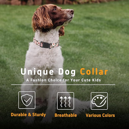 Dog Collar for Boys Girls, Floral Puppy Collar for Small Medium Large Dogs - Image 5