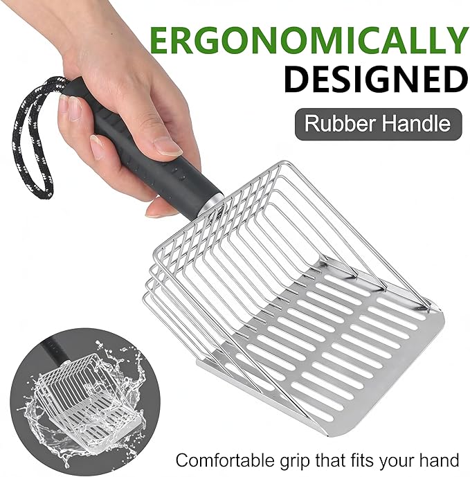 Efficient Metal Cat Litter Scoop- Stainless Steel Cat Litter Scooper - Image 8