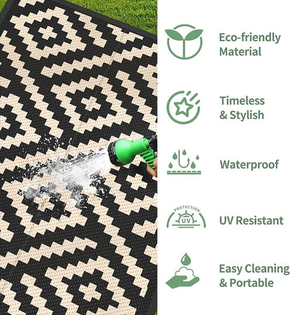 GENIMO Outdoor Rug 2.5'x8' Waterproof, Reversible Camping Mat, Plastic Straw - Image 5