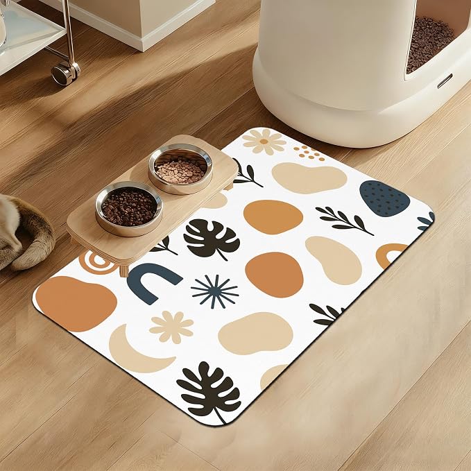 Boho Style Dog Food Mat–Christmas Stocking Absorbent Quick Dry Feeding Placemat by LUTASER