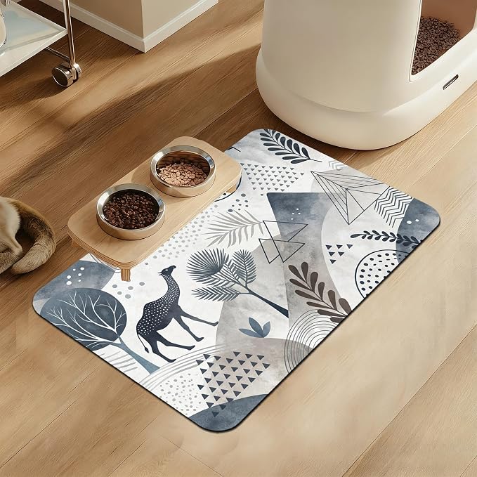 Watercolor Desert Camel Pet Feeding Mat by LUTASER