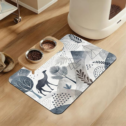Watercolor Desert Camel Pet Feeding Mat by LUTASER