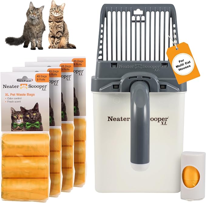 Neater Pet Brands Neater Scooper XL Cat Litter Scoop, 195 Refill Bags – by NeaterPetBrands