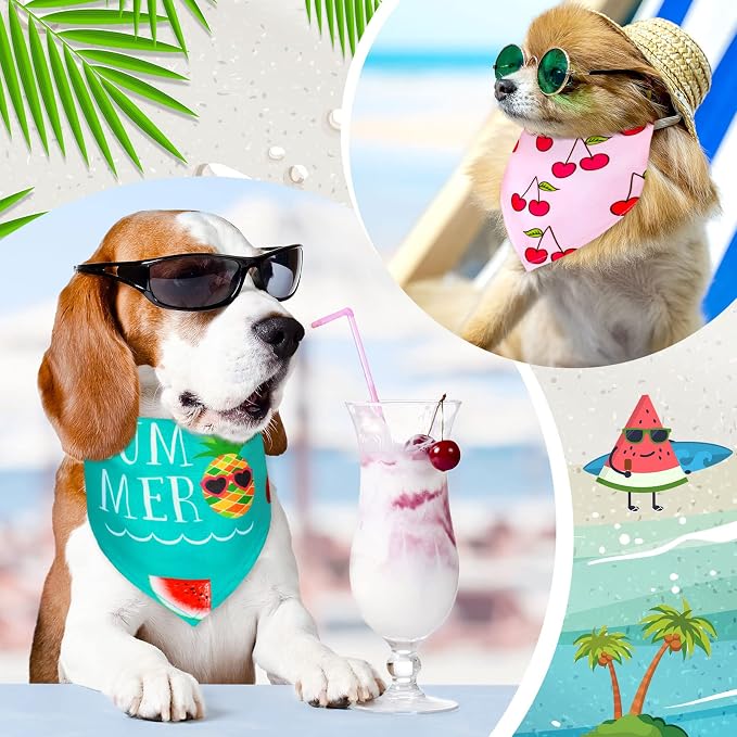 Eccliy 30 Pack Summer Fruit Dog Bandanas Bulk Soft Triangle Dog Scarfs - Image 6