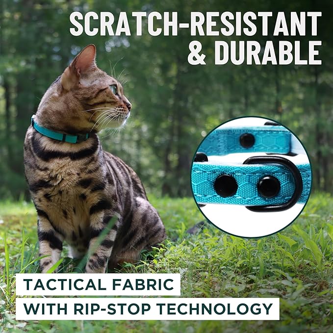 OutdoorBengal Green Cat Collar Breakaway, Soft Padding - Image 4