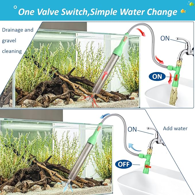 ZZM Fish Tank Cleaning Tools, Aquarium Water Changer Kit, Siphon Fish Tank - Image 6