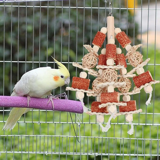 Bird Toys, Natural Corn Stick Parrot Toys Hanging in Bird Cages，for Small and - Image 2