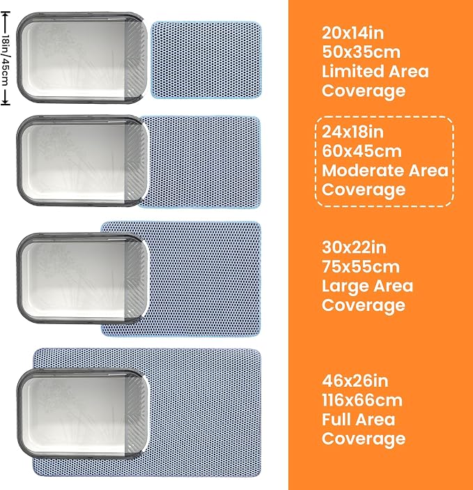 Cat Litter Mat, 24x18 Inches Large Double Layer Honeycomb Cat Litter Trapping - Image 9