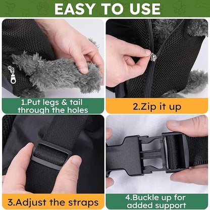 Pet Carrier Backpack, Hands-Free Adjustable Dog Front Carrier Legs Out & - Image 7