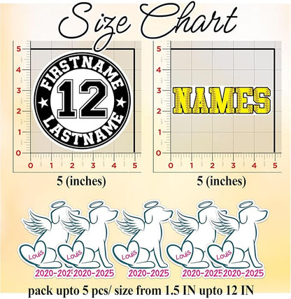 Custom Pet Memorial Heart Name Sticker Personalized Text Loss of Dog Decal - Image 5