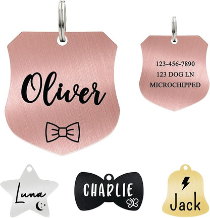 Ultra Joys Cat ID Tag Personalized Pet Tags, Durable Stainless Steel Small Pet by UltraJoys