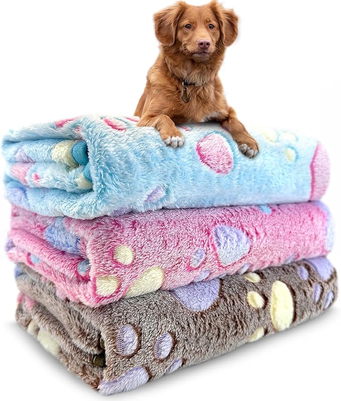 Dog Blankets for Medium Large Dogs Washable, 3 Pack Pet Blanket Washable 41" x by NXDZI