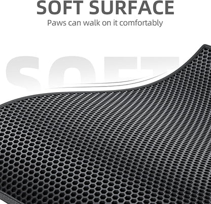 ESTHELLO Cat Litter Mat Large, Cat Litter Trapping Mat, Honeycomb Double Layer - Image 3