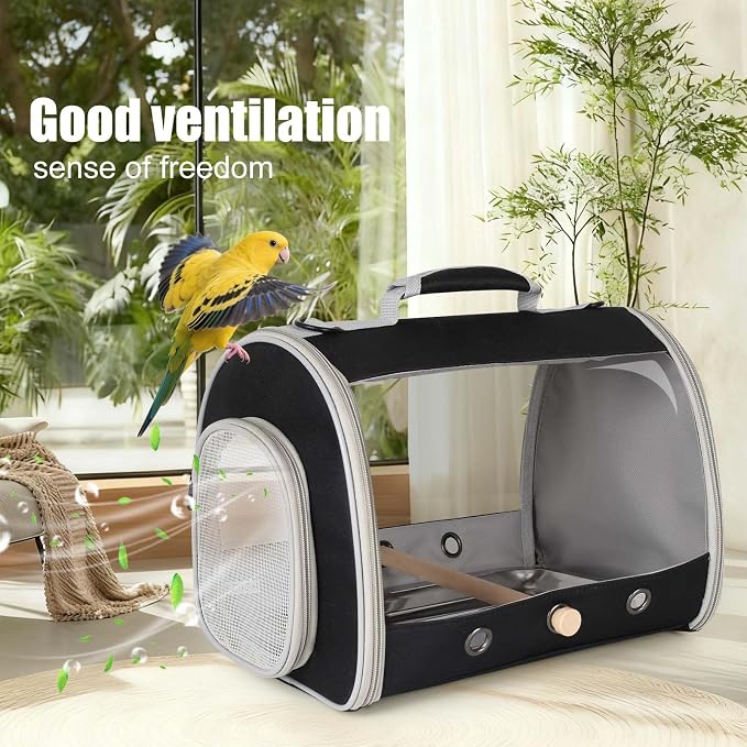 Bird Carrier, Portable Small Bird Cockatiel Conure Parrot Parakeet Carrier - Image 6