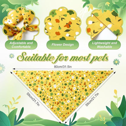 Weewooday 50 Pcs Spring Dog Bandanas Bulk - Image 3