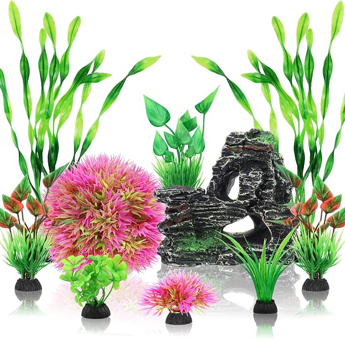 Fish Tank Accessories Aquarium Plants, Aquarium Decor by QUOZUO