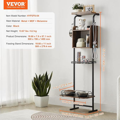 VEVOR Elevated Dog Bowls with 7 Adjustable Height, Dog Feeding Station with - Image 7