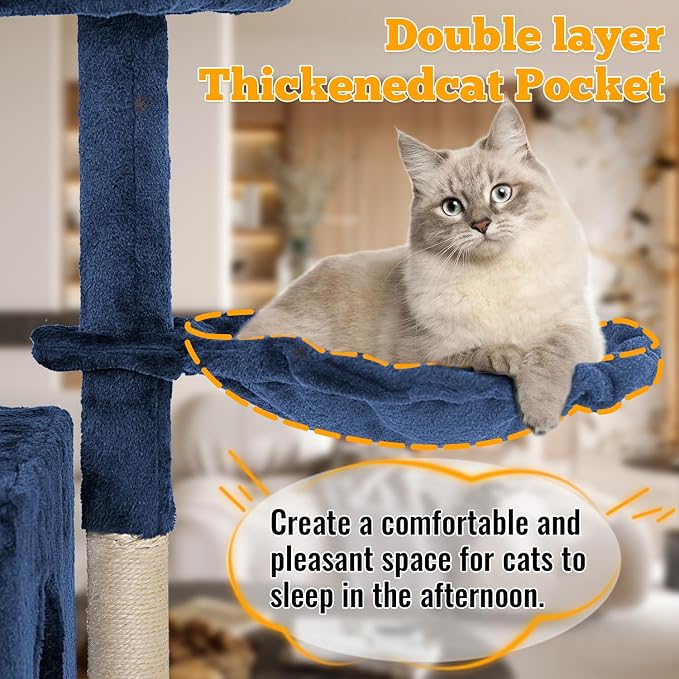 FDW 37.8 inch Cat Tree Cat Tower - Image 3