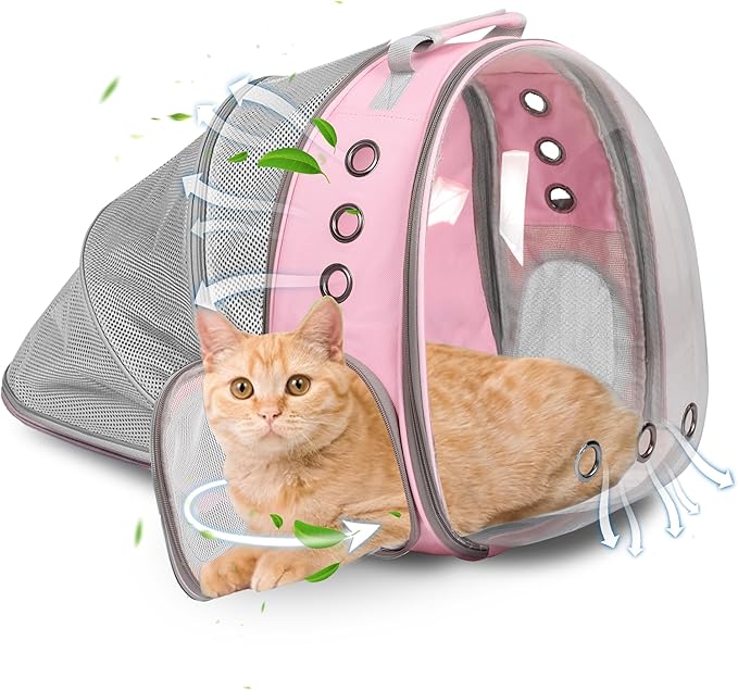 Cat Backpack Carrier Back Expandable Bubble Pet Carrier Backpack by TOYSINTHEBOX