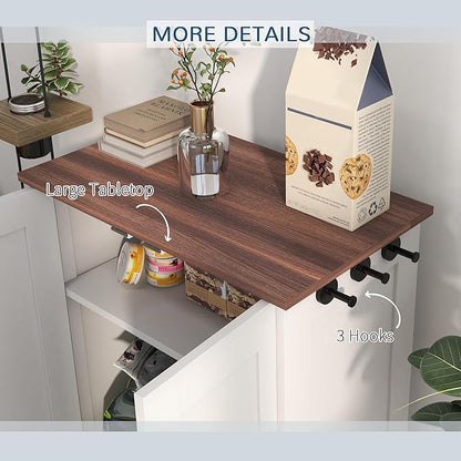 PawHut Pet Feeding Station, Elevated Dog Bowls, Dog Food Storage Cabinet - Image 7