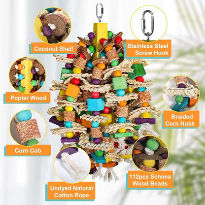 Medium Large Parrot Toys 20in Chewable Bird Toy - Image 4