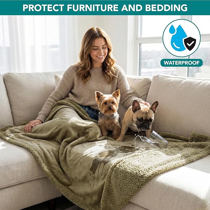 PetAmi Waterproof Dog Blanket for Medium Large XL Dog Puppy Cat Throw for Couch - Image 2