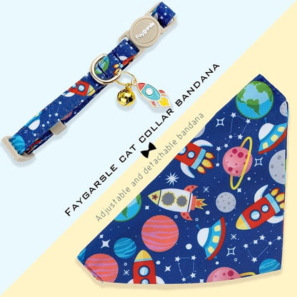 Faygarsle 2 Pack Space Theme Cat Collar Set - Image 6