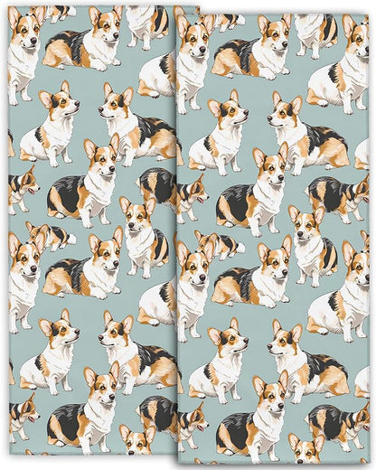 Cute Corgi Hand Towels by amepay