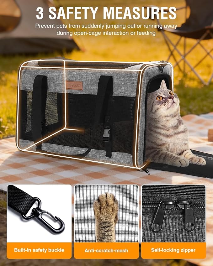 PETUX Large Pet Carrier for Large Cats ＆ Small Dogs - Image 4