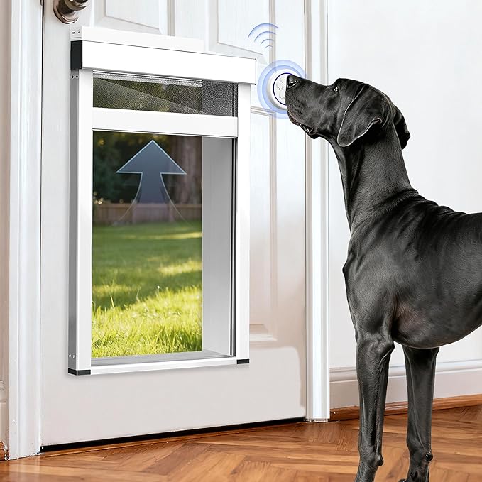 Extra-Large Electronic Dog Door, Pet Automatic Door Smart Aluminum Dog Door by Tidytech