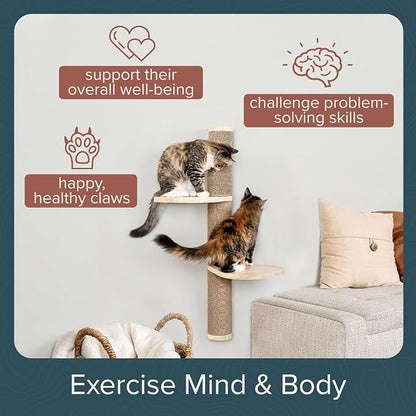 Cat Climbing Wall System – Modern Floating Shelves & Perches - Image 6