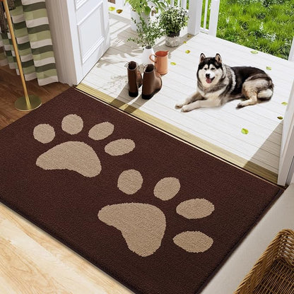 Buganda Dog Door Mat for Muddy Paws, Absorbent Dirt Trapper Washable Indoor by Buganda