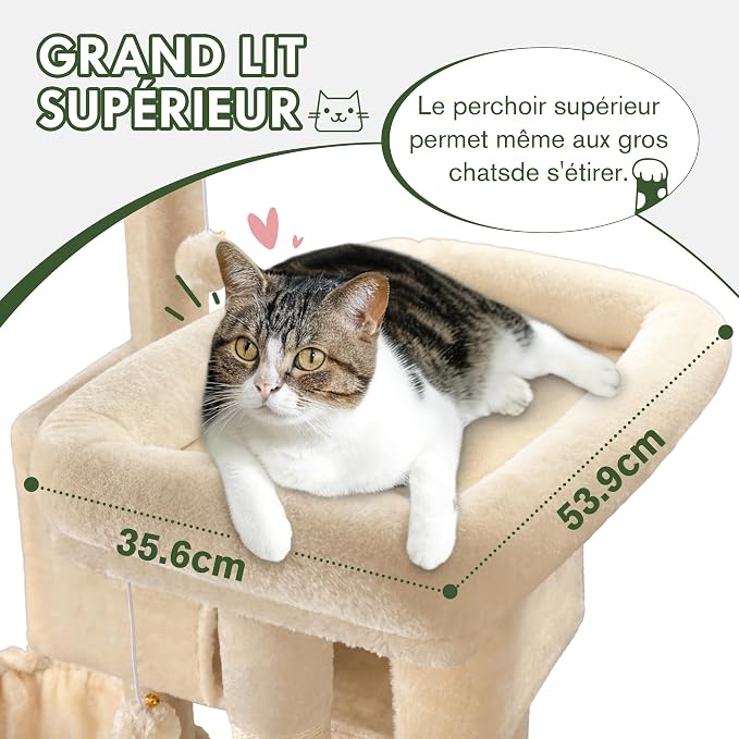 MUTICOR 66 Inches Multi-Level Large Cat Tree Tower - Image 4