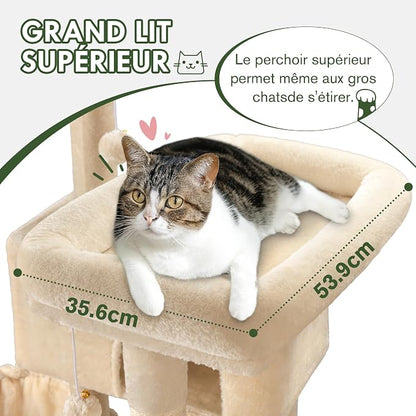 MUTICOR 66 Inches Multi-Level Large Cat Tree Tower - Image 4