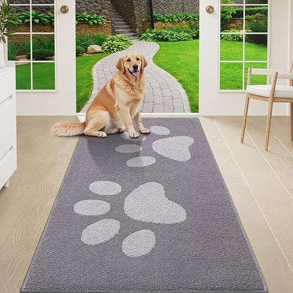 Buganda Dog Door Mat for Muddy Paws, Absorbent Dirt Trapper Washable Indoor by Buganda